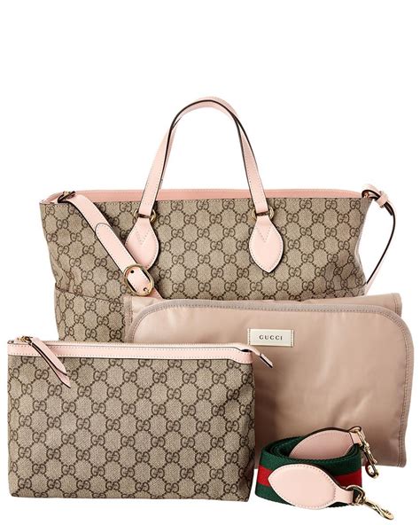 gucci pink diaper bag|gg signature pink diaper bag.